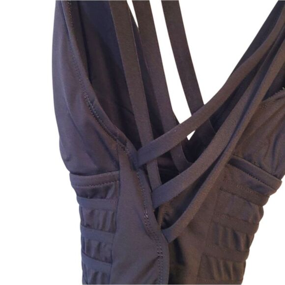 La Blanca Women's Black Strappy One Piece Swimsuit Size US 6 - Picture 5 of 7